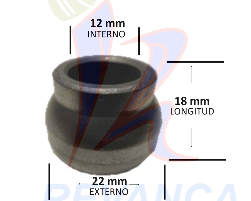 BUJE MOTOR LAVADO 12 MM EN HIERRO