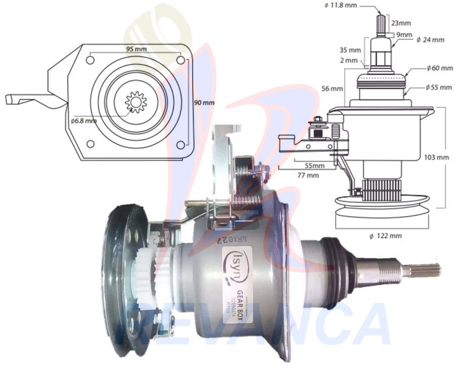 TRANSMISION METALICA LG 11D 18KG  DOBLE PIÑON P/GRANDE