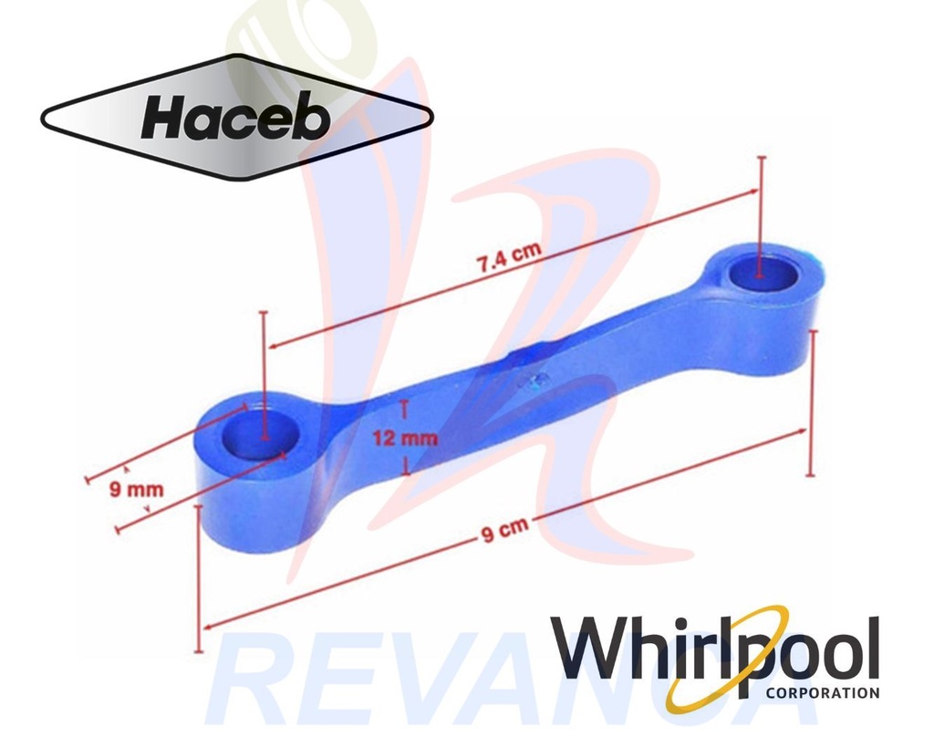 LIGA SUSPENSORA WHIRLPOOL/HACEB (JUEGO X 4 PZA) 3967051/W10845136