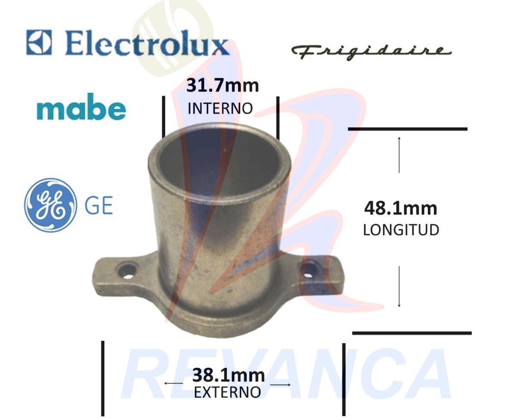 BUJE PARA TINA SIRVE A MABE/FRIGIDAIRE