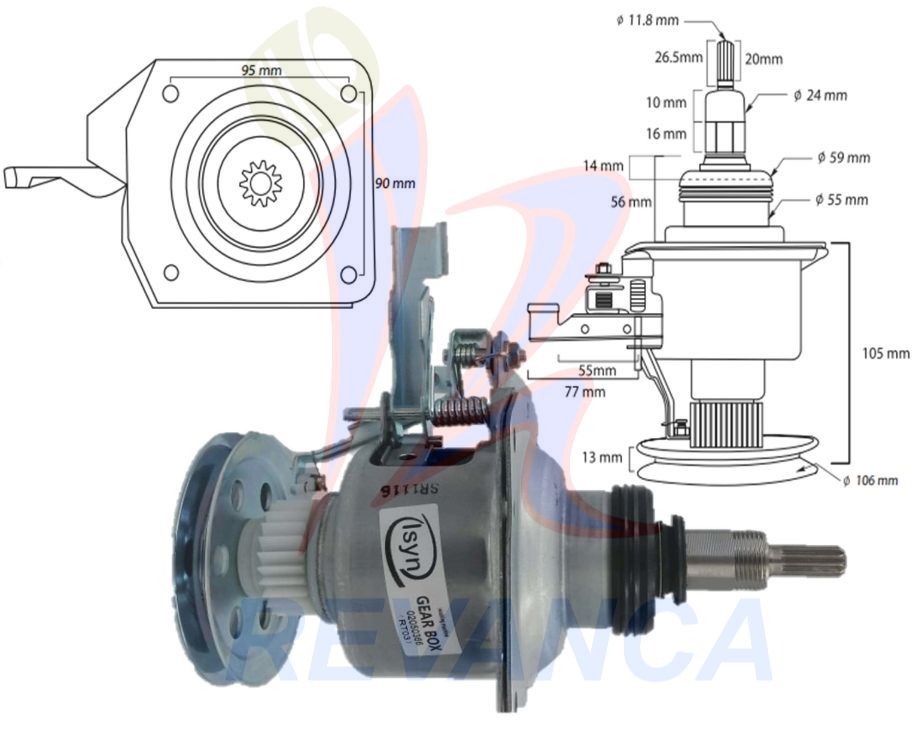 TRANSMISION METALICA LG UN PIÑON 11D GBW-20847C