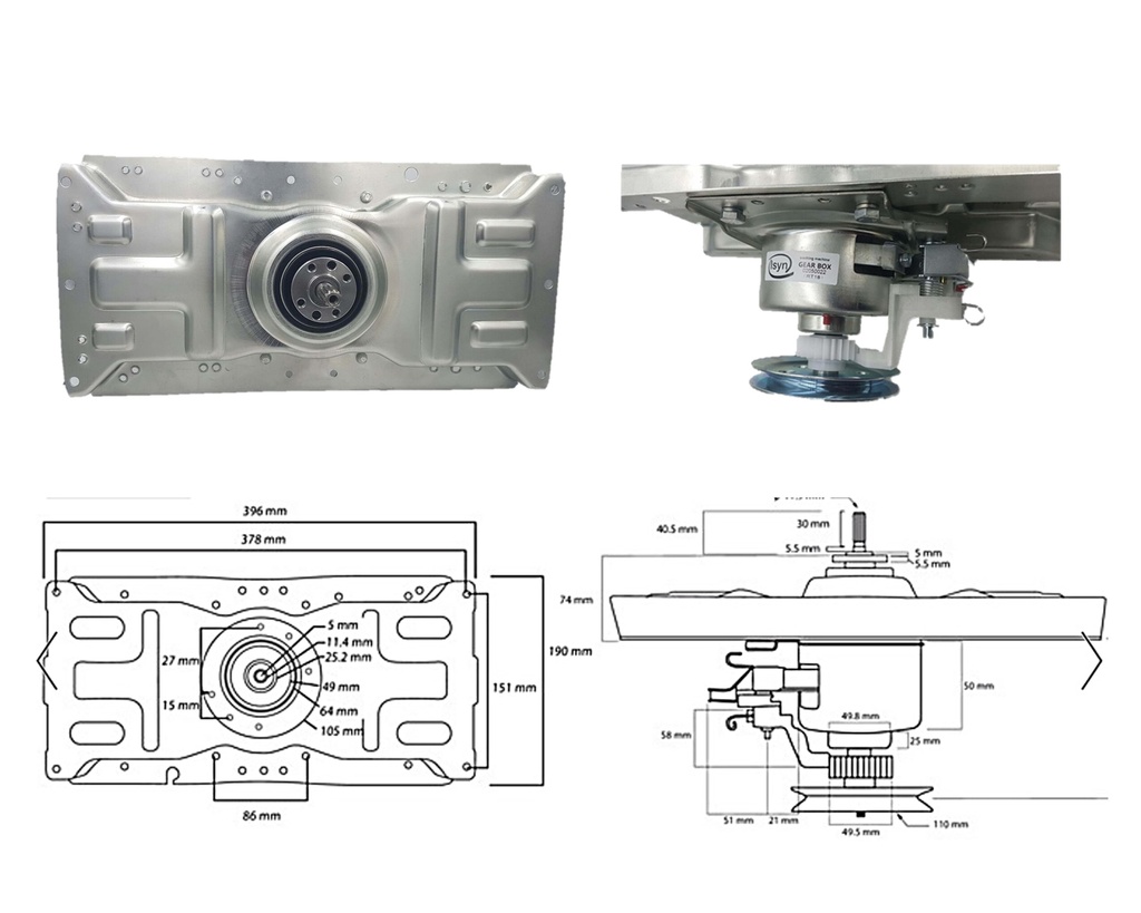 TRANSMISION METALICA C/PUENTE PLATEADA