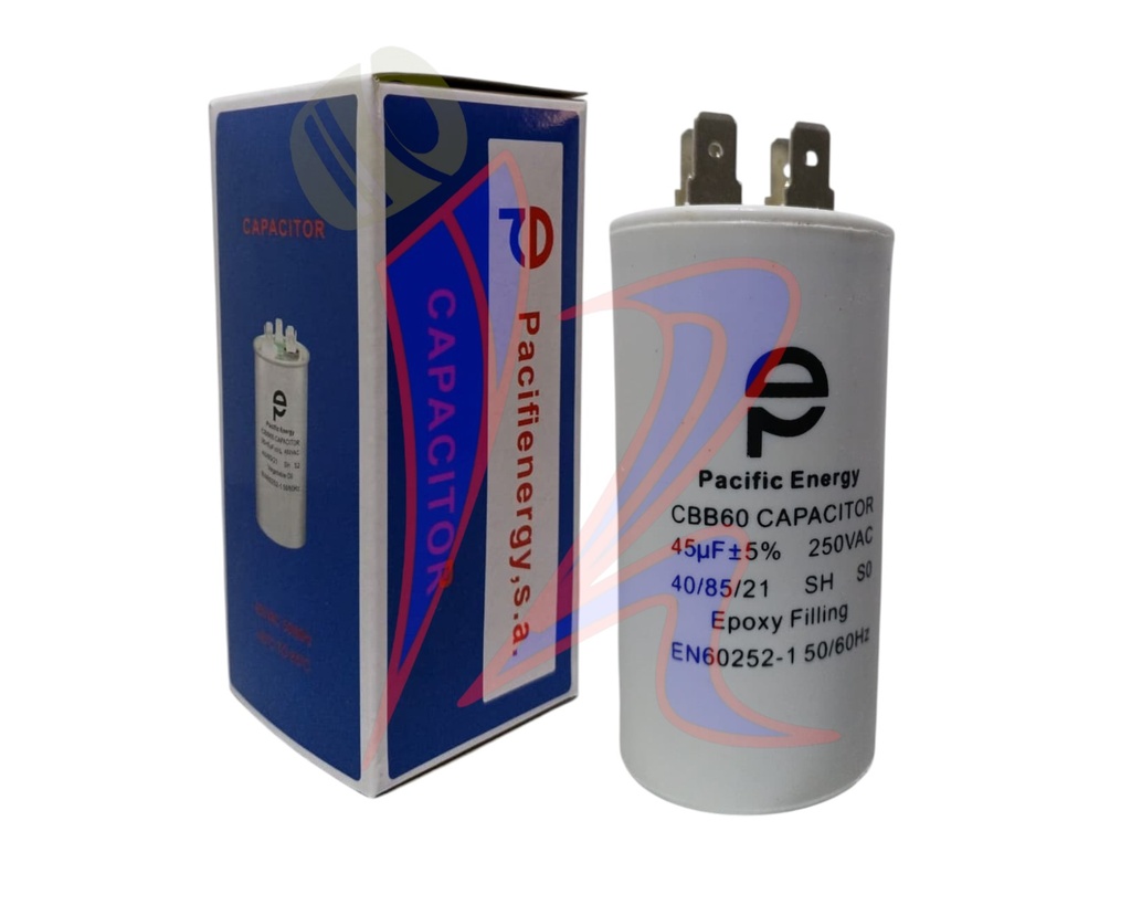 CAPACITOR PARA MOTOBOMBA - 45MF/250V Y LAV. ASIÁTICA