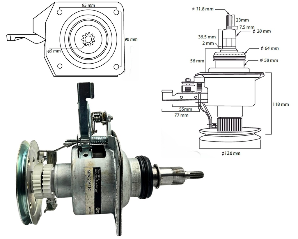 TRANSMISION METALICA LG 15 KG GRANDE CAMISA GRUESA
