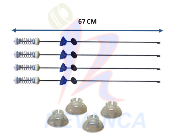 VARILLA AMORTIGUADOR DE LAV. 60CM (4 UNID X EMPAQUE) WH  W10189077