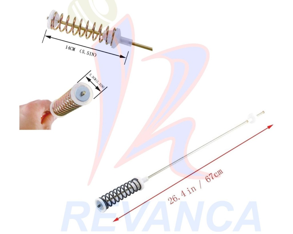 VARILLA AMORTIGUADOR DE LAV. 67CM SAMSUNG DC92-16350C REEMPLAZO