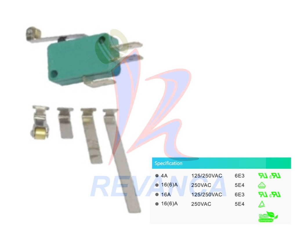 MICRO SWITCH INTERRUPTOR UNIVERSAL 3 TERMINALES 16A/250VAC