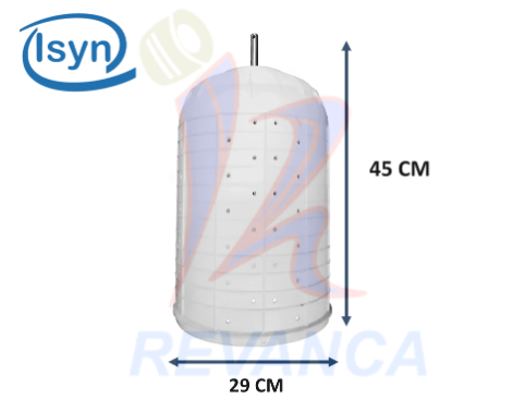 TINA SECADO DIAM 290 MM - ALTO 450 MM (EJE 14MM)