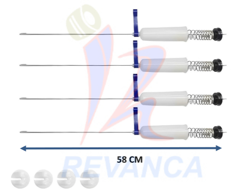 VARILLA AMORTIGUADOR DE LAV. 58CM (4 UNID X EMPAQUE) WHIRLPOOL.