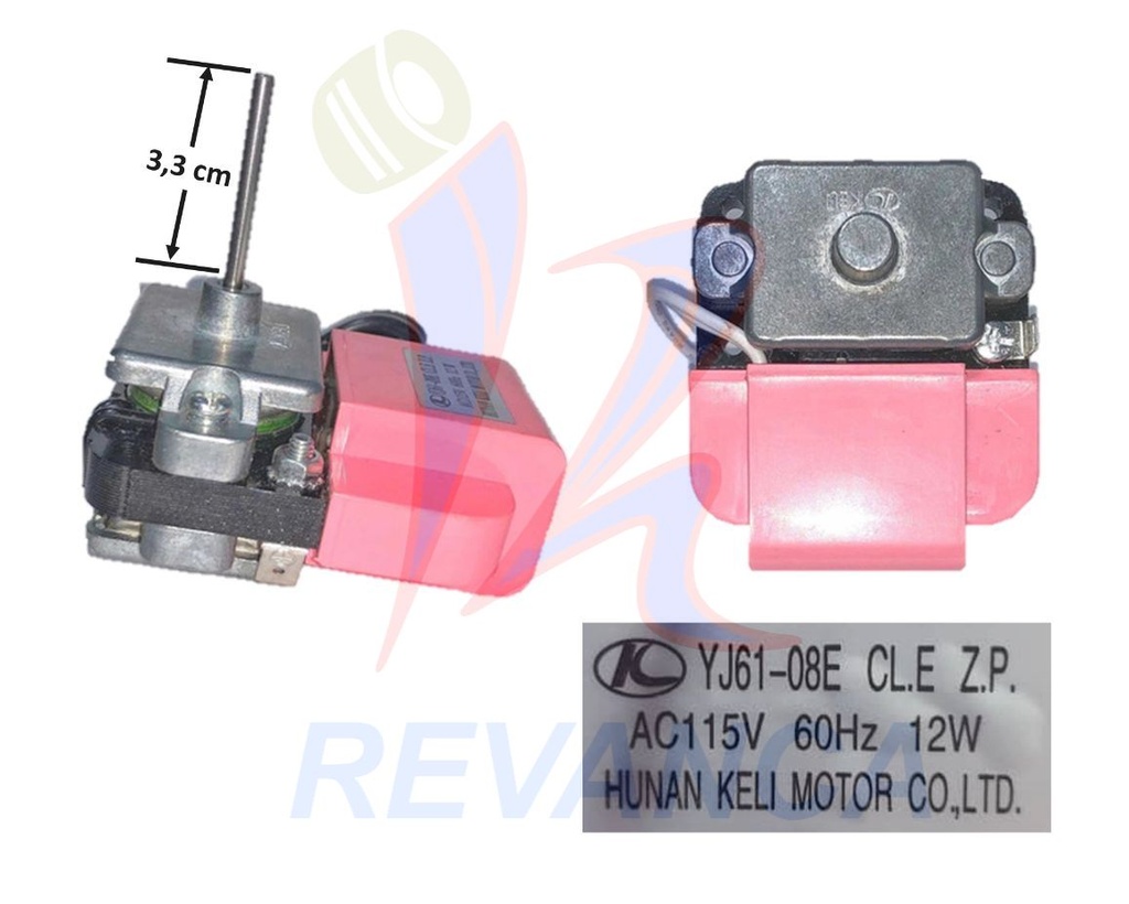 MOTOR VENTILADOR 115V/12W ROSADO NEV HCB