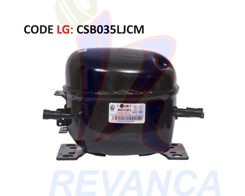 COMPRESOR DE NEVERA 1/8 HP 110-115V 60HZ DONPER D55BY R600