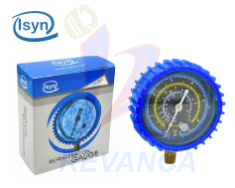 RELOJ MANOMETRO (R12/R22/R502/R134A/R410) 500 PSI AZUL ISYN