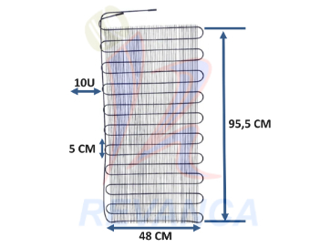 PARRILLA DE NEVERA 1/5 A 1/6 49CM ANCHO/95CM LARGO (10U) PLANA