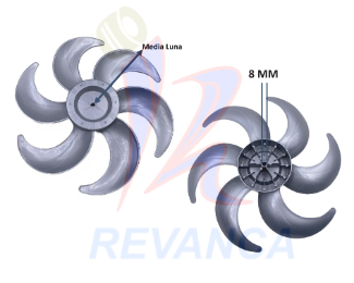 HELICE SAMURAI 6 ASPAS GRIS VENTAVIOLA 16"