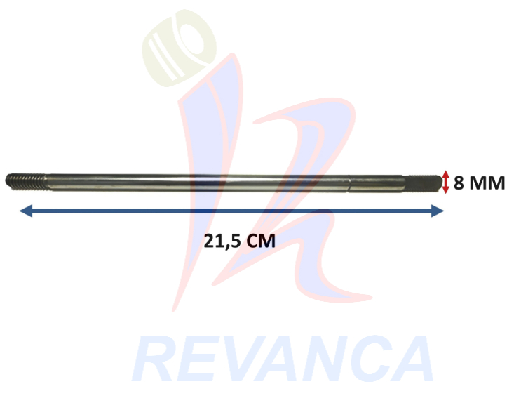 EJE ALTEZZA LARGO (21.5 CM) 1 RANURA