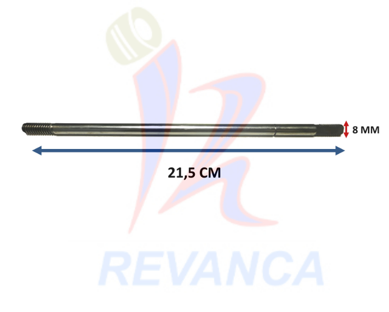 EJE ALTEZZA LARGO (21.5 CM) 1 RANURA