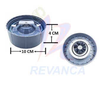 CUCHILLA GRANDE C/BASE REEMPLAZA NUTRIBULLET BS04-900W (2 ASPAS)