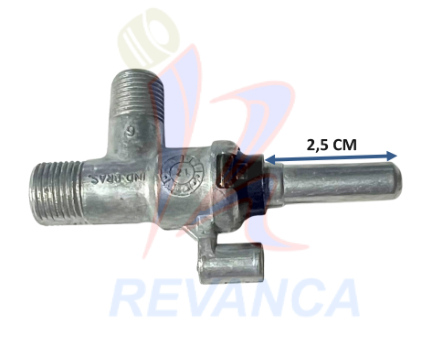 VALVULA ALUMINIO COCINA MABE CHILENA DE 1/4