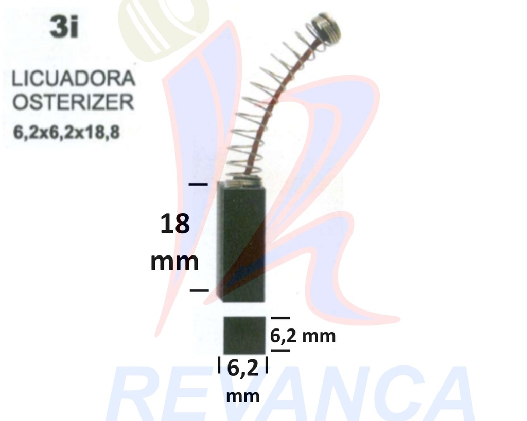 ESCOBILLA LIC. OSTER REEMPLAZO ORIG. (2 UNID.C/ CABLE) M/V