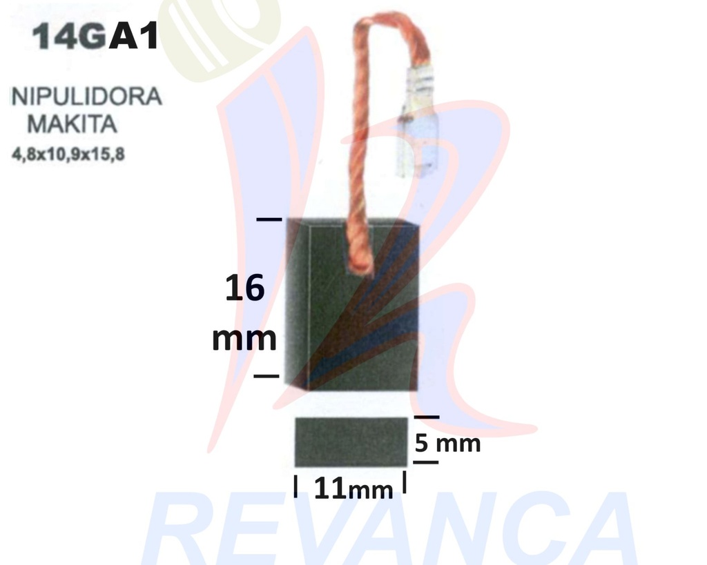 ESCOBILLA MINIPULIDORA MAKITA 9553 A 9564 AUTODESCONEX