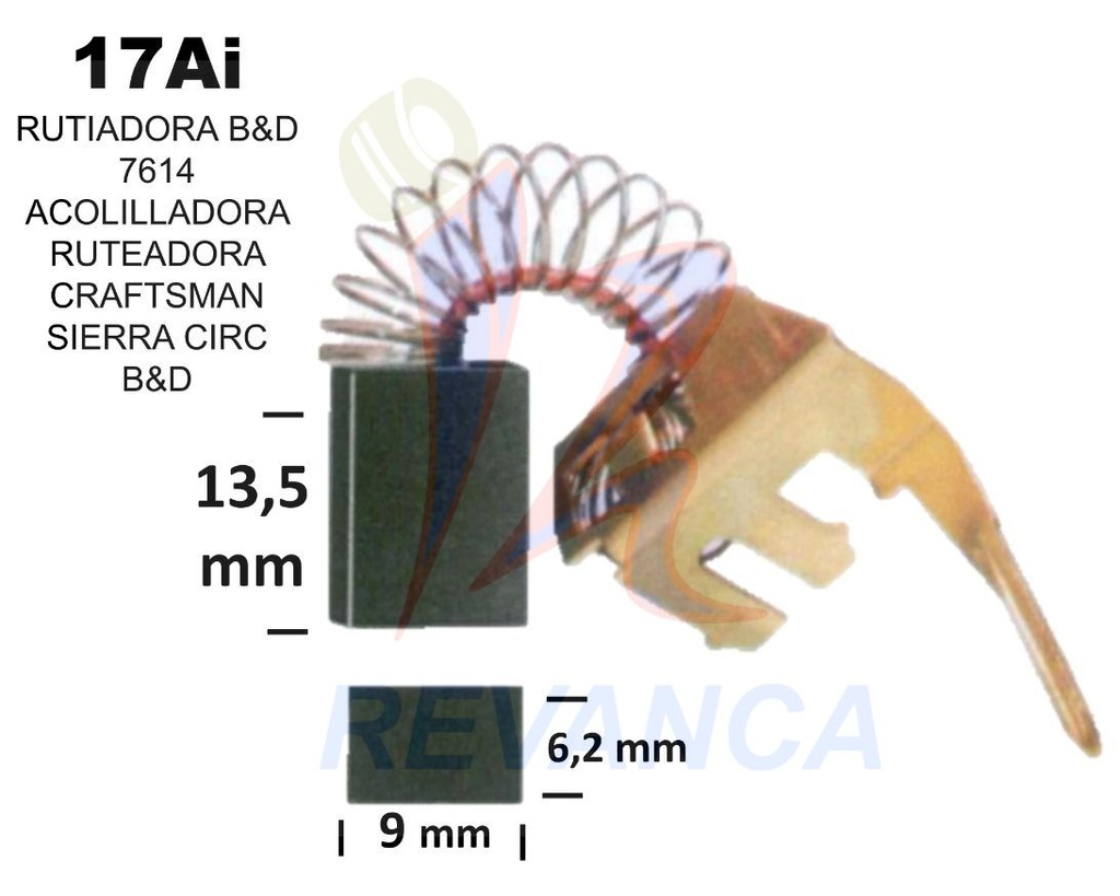 ESCOBILLA SIERRA CIRCULAR 7614, ACOLILLADORA IMP. RUT B&D 7613