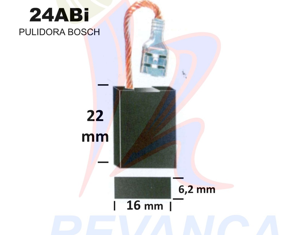 ESCOBILLA PULIDORA BOSCH 1362 C/DESCONEX. TERMINAL ENCHUFE