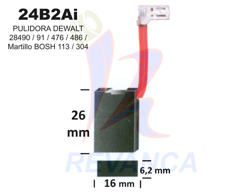 ESCOBILLA PULIDORA DW 28490/91/476/486 TRONZ 28700 C/AUTODESCONEX.