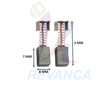 ESCOBILLA TALADRO B&D 3/8 7250/7104 PULIDORA 4046 STANLEY CABLE LARGO