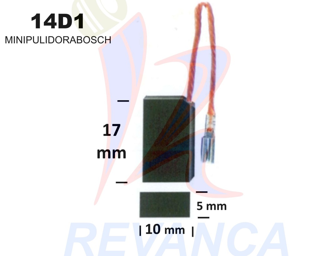 ESCOBILLA MINIPULID BOSCH 1700-1800 /NUEV SERIES GWS 7-115 CABLE SUP.