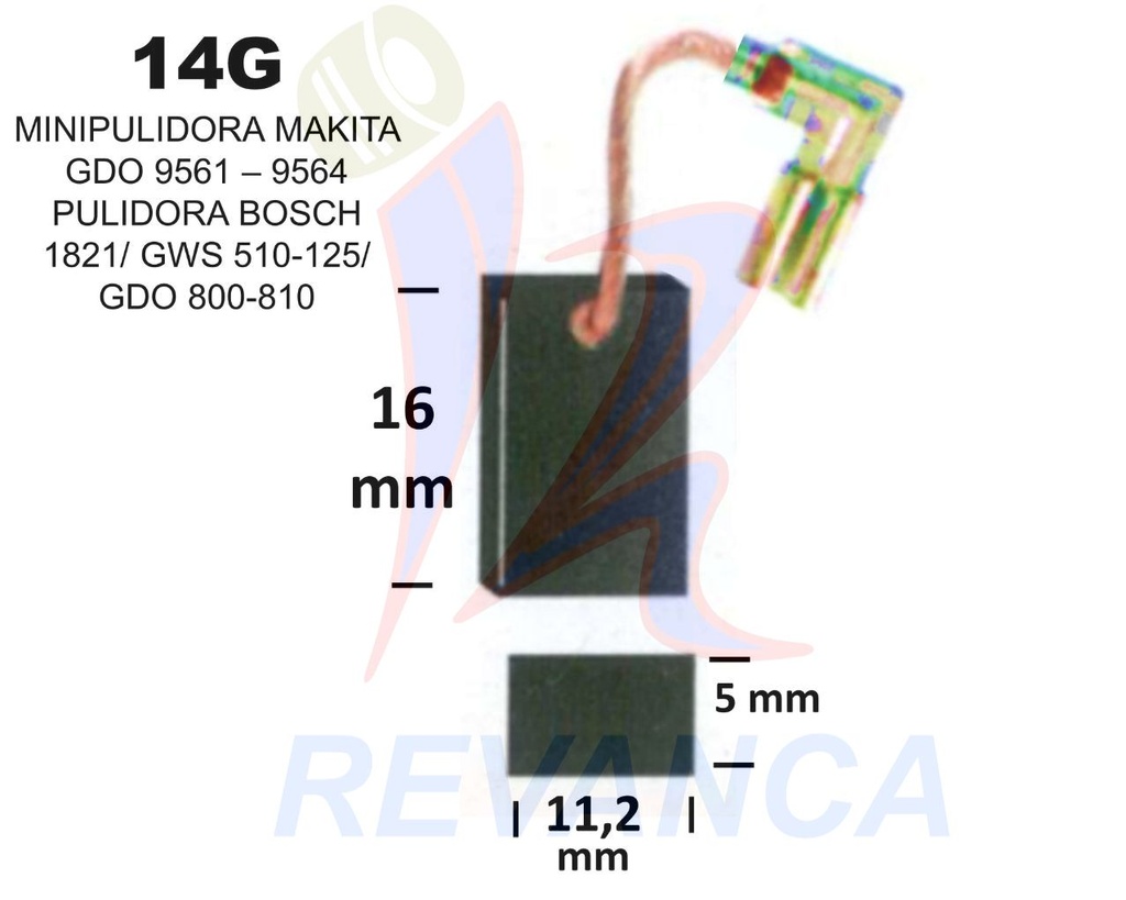 ESCOBILLA MINIPULIDORA MAKITA NUEV. SERIES 9353 A 9564