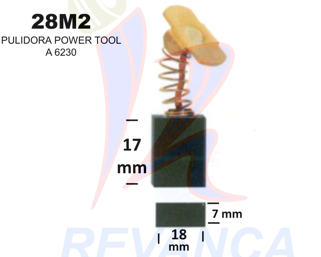 ESCOBILLA TRANZADORA PULIDORA POWER TOOL 7X18X18