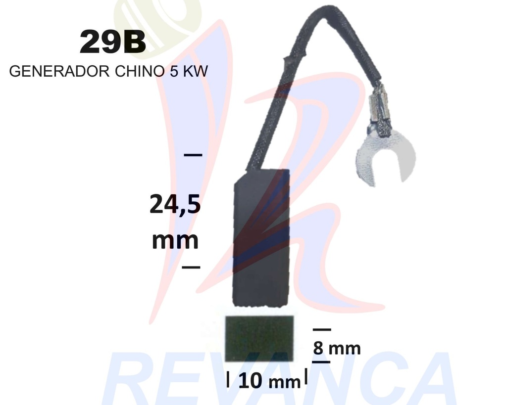 ESCOBILLA GENERADOR CHINO 5 KW
