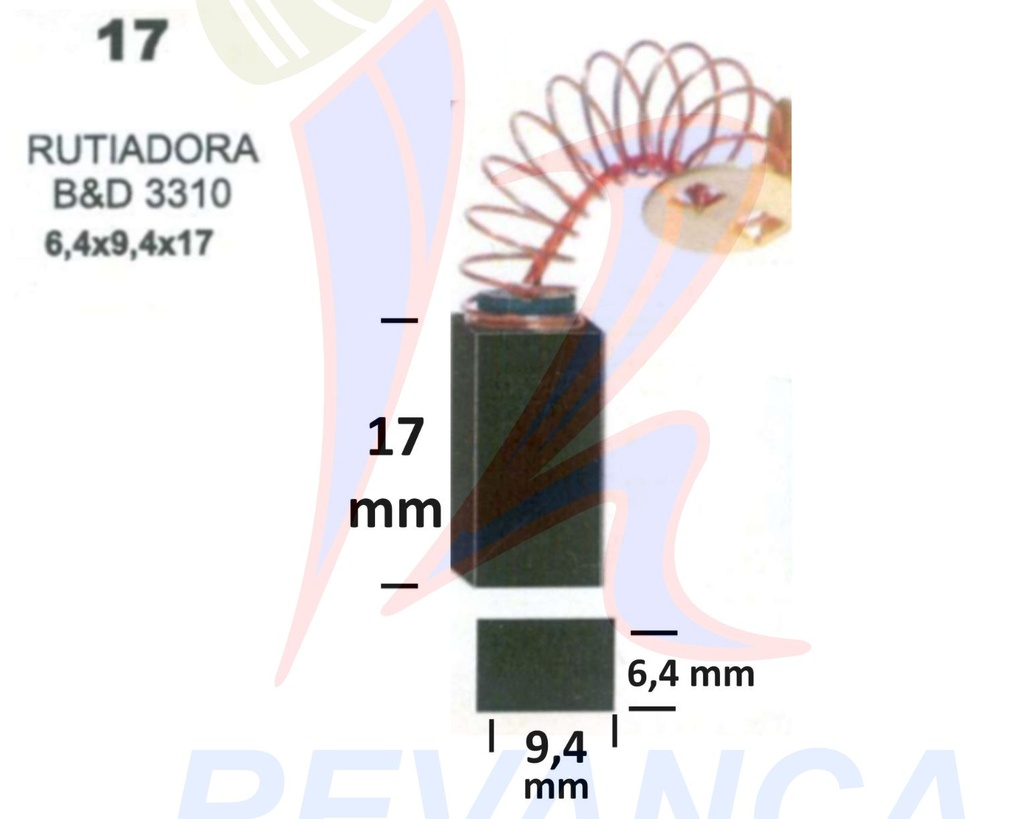 ESCOBILLA NAL RUTIADORA B&D 3310.DW 610