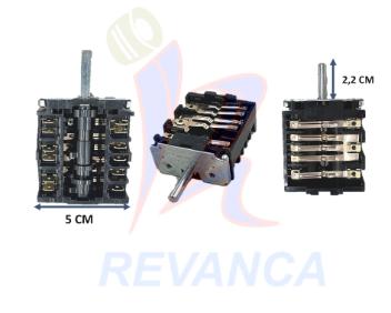 SWITCH HORNO ROTATIVO 5 POSICIONES RT345-1K(72°/23)/RT345-1K(72°/23)-C