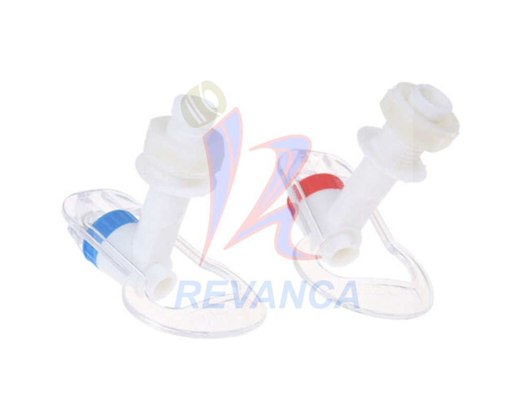 LLAVE P/FILTRO DISPENSADOR DE BOTELLON TIPO PULSADOR MACHO CALIENTE/FRIA (JUEGO)