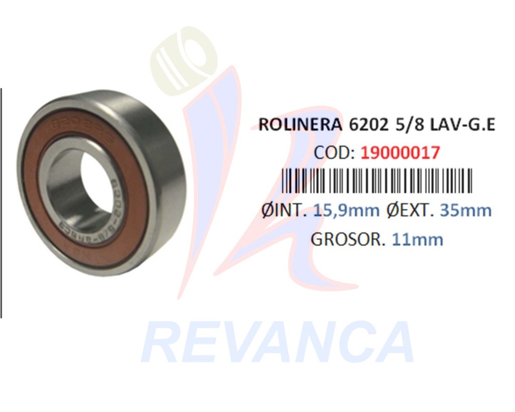 BALINERA 6202 5/8 2RS C3 LAV-G.E ISYN