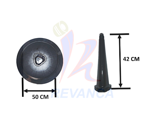 JUEGO DE BASE Y SOPORTE PARA VENTILADOR SAMURAI NEGRO