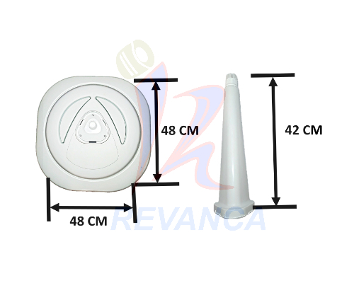 JUEGO DE BASE Y SOPORTE PARA VENTILADOR BLANCA (UNIVERSAL)
