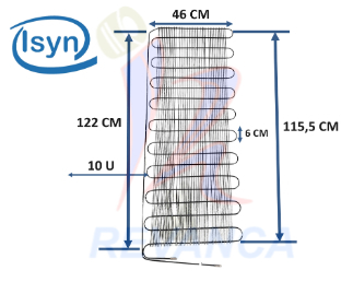 PARRILLA DE NEVERA 1/3 A 1/4 49CM ANCHO/113CM LARGO (11U) PLANA