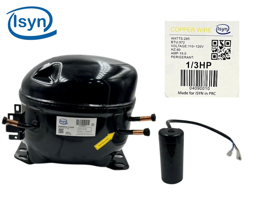 COMPRESOR NEVERA ISYN R600A 1/3HP
