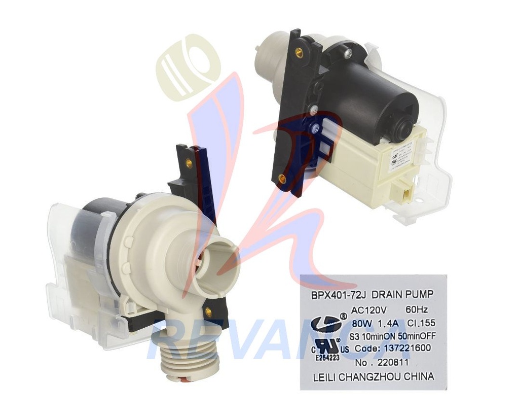 BOMBA LAV. FRIGIDAIRE  137221600 M/NUEVO