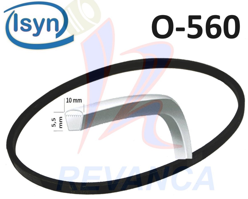 CORREA DE LAVADORA  O-560 ISYN