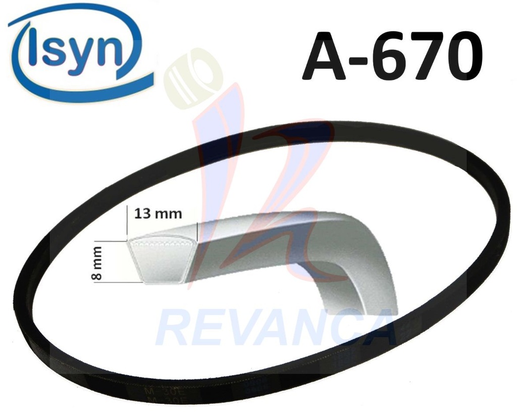 CORREA DE LAVADORA  A-670 ISYN