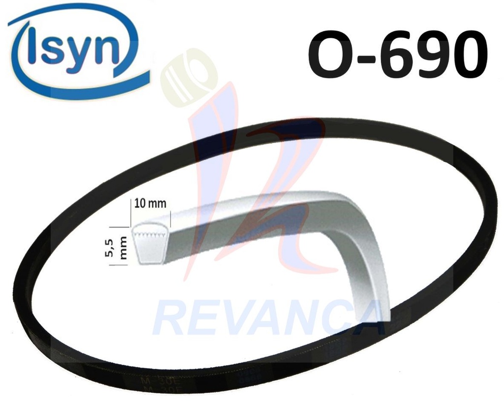 CORREA DE LAVADORA  O-690 ISYN
