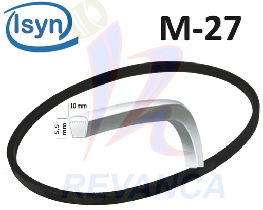 [02050028] CORREA DE LAVADORA  M-27(3L-270)ISYN