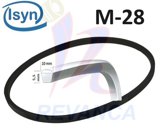 [02050167] CORREA DE LAVADORA  M-28 ISYN