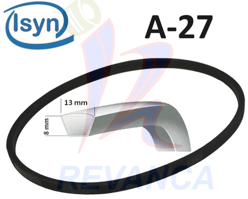 [26010014] CORREA DE LAVADORA A-27 ISYN