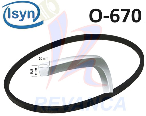[02050391] CORREA DE LAVADORA  O-670  ISYN