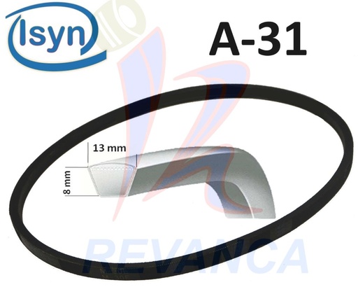 [02050351] CORREA DE LAVADORA  A-31 ISYN MABE