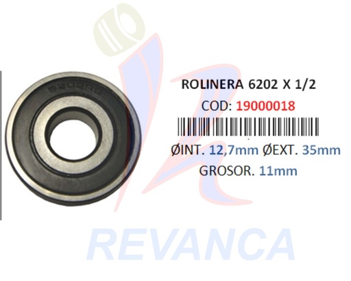 [19000018] BALINERA 6202 X 1/2 2RS ISYN